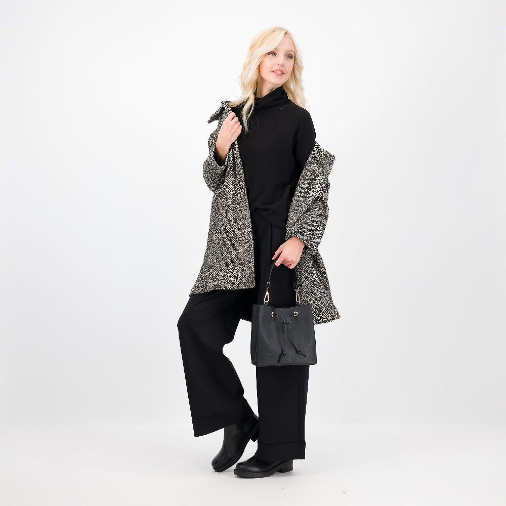 QVC LUCREZIA SCIORTINO Maglia In Misto Viscosa Con Collo Lupetto