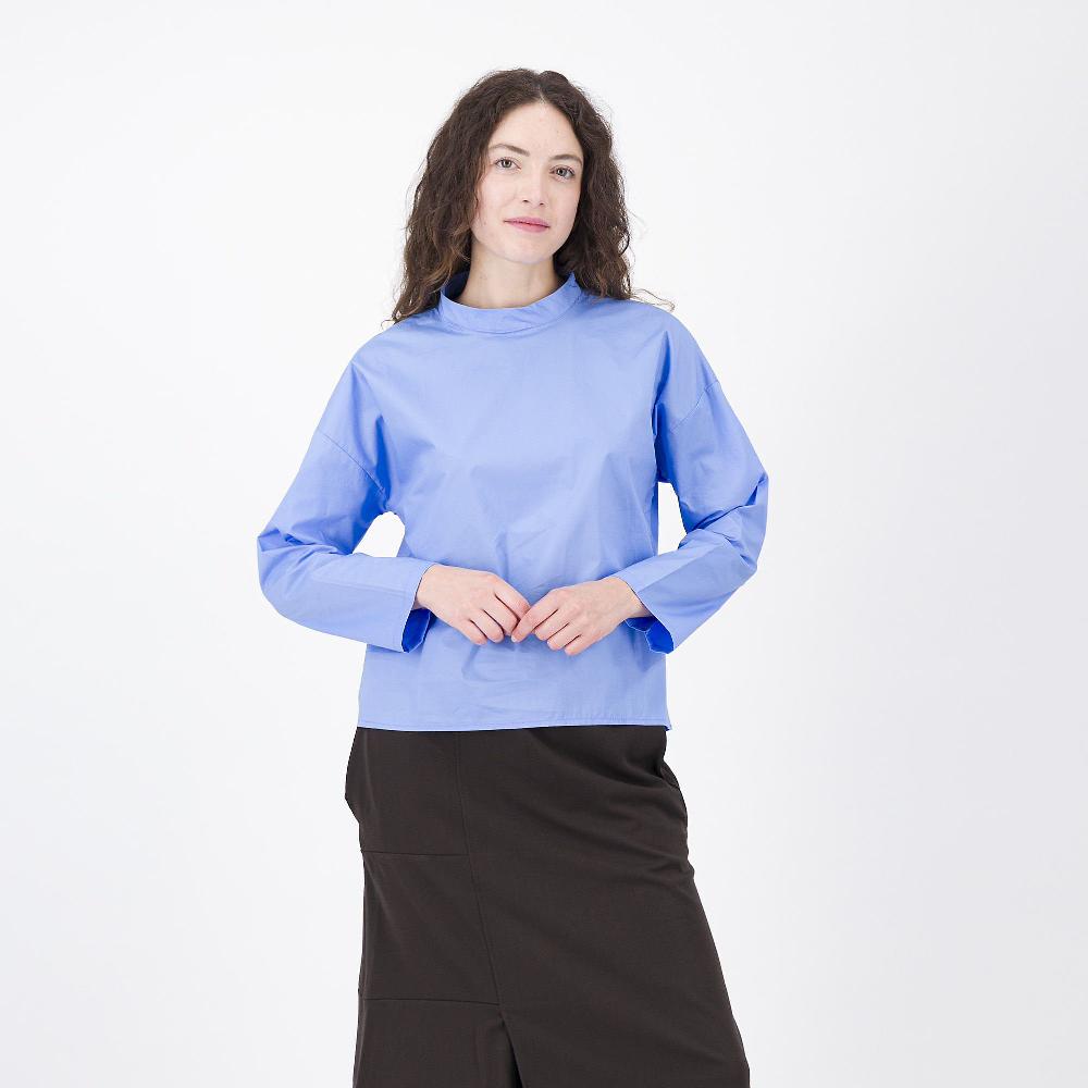 QVC LUCREZIA SCIORTINO Maglia in popeline di cotone con collo alla coreana