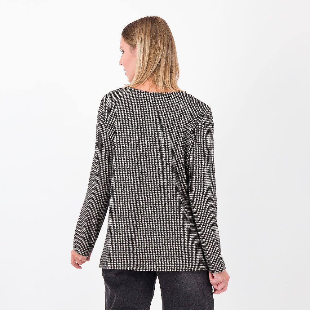QVC LUCREZIA SCIORTINO Maglia Jacquard In Punto Milano Con Tasche