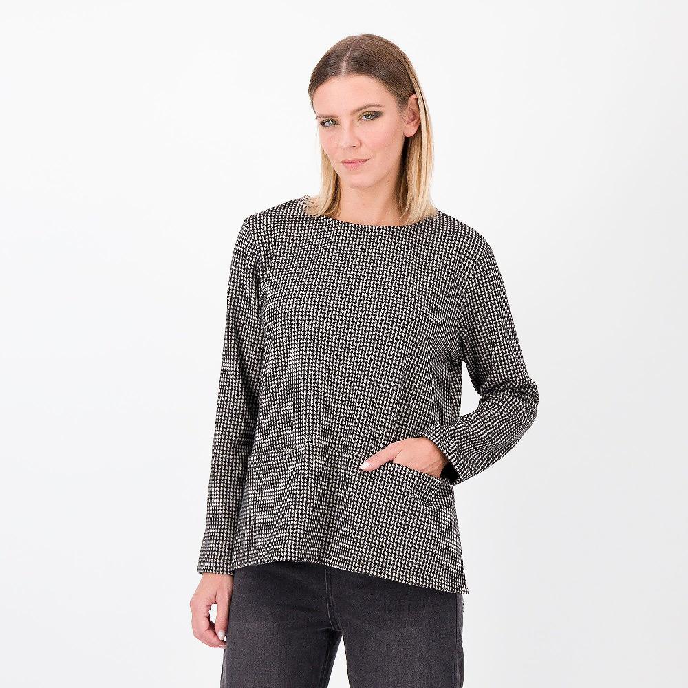 QVC LUCREZIA SCIORTINO Maglia jacquard in punto Milano con tasche