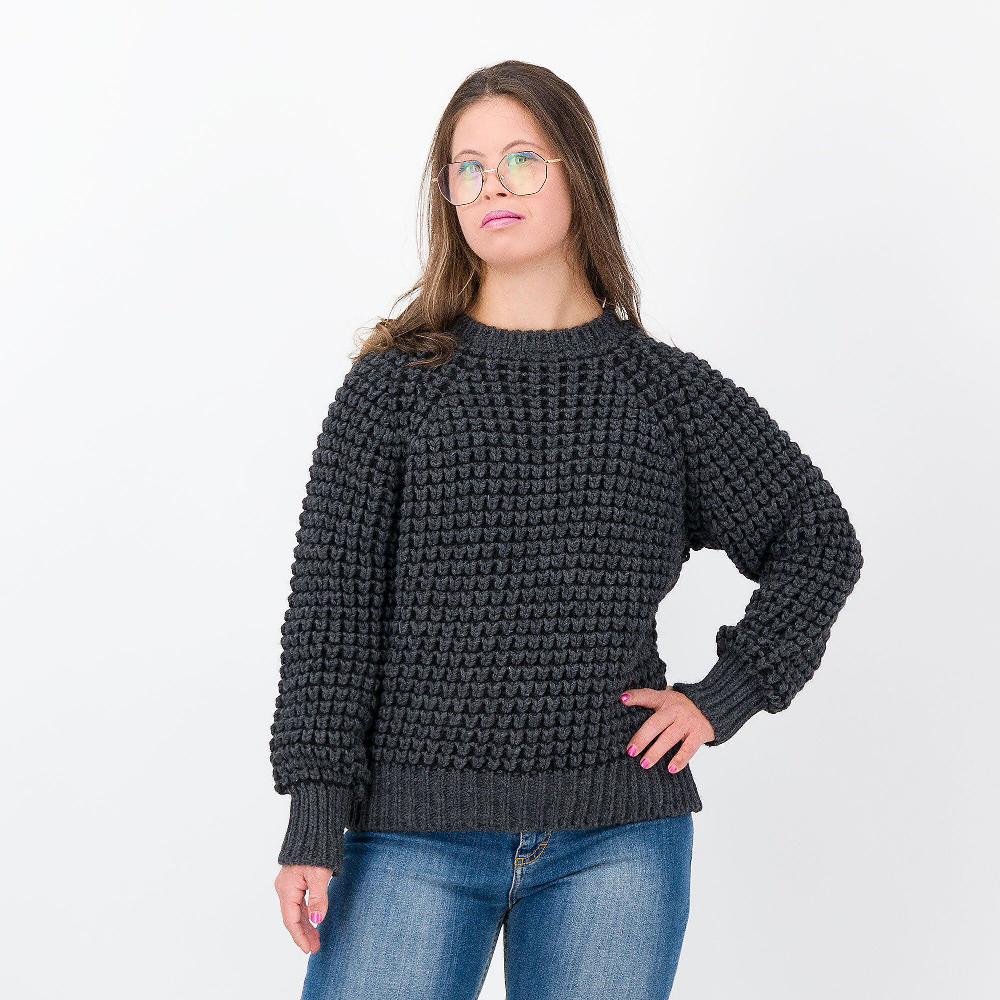 QVC LUCREZIA SCIORTINO Maglia lavorazione punto annodato con due colori