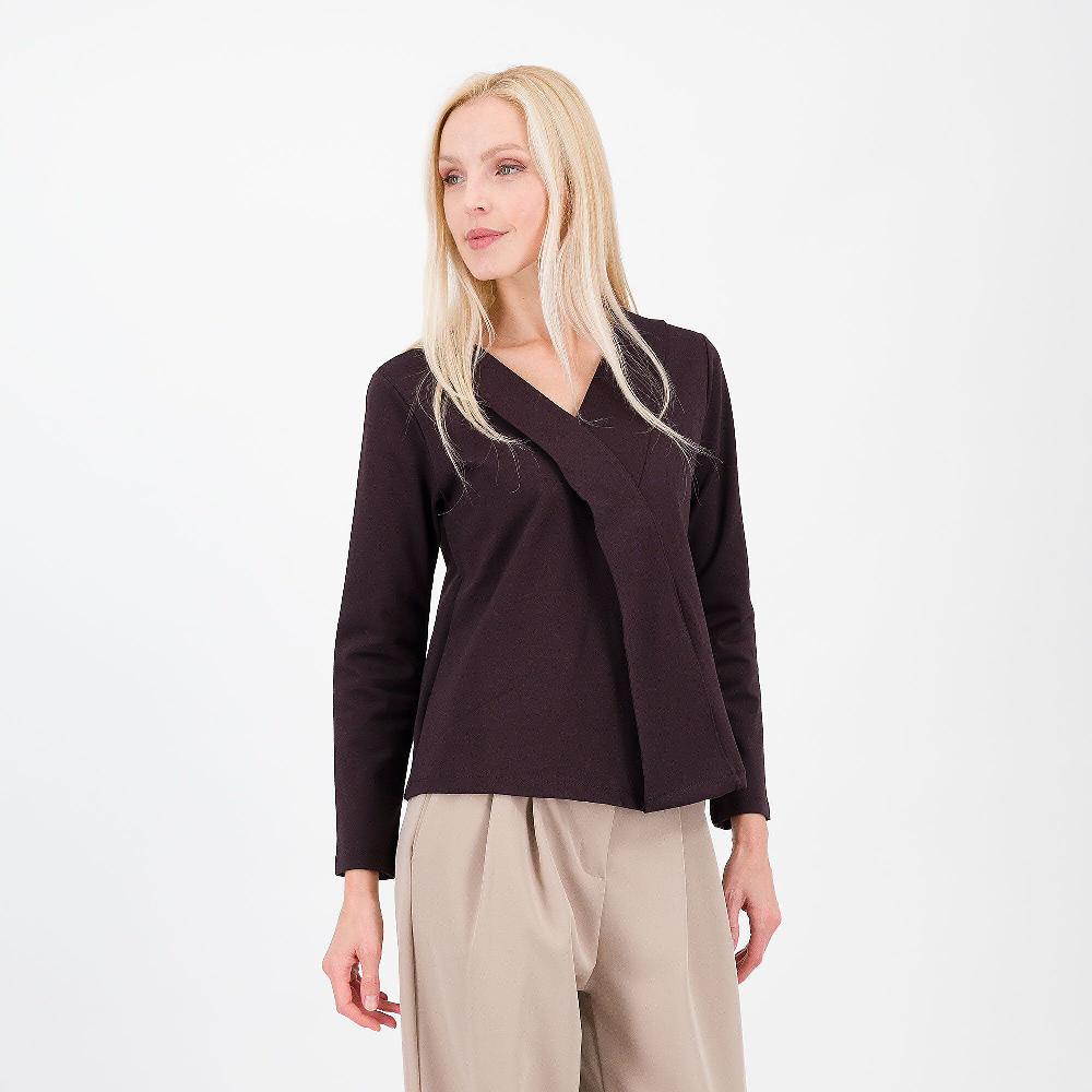QVC LUCREZIA SCIORTINO Maglia punto Milano con incrocio davanti