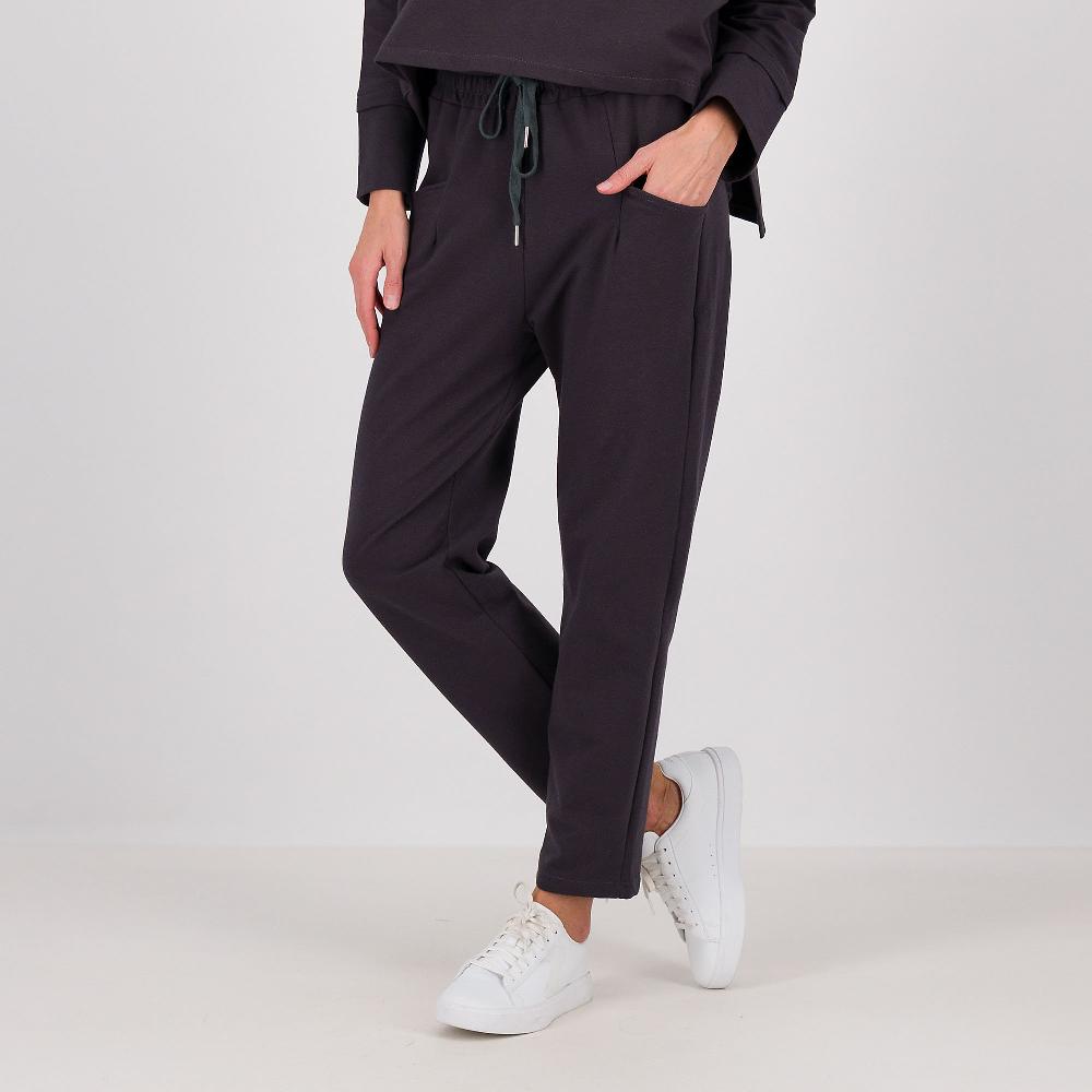 QVC Lucrezia Sciortino Pantaloni a carota in felpa con tasche basse davanti
