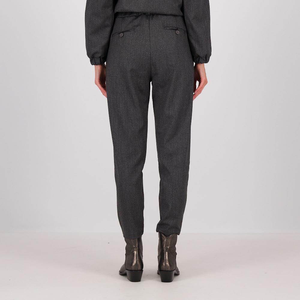 QVC LUCREZIA SCIORTINO Pantaloni A Carota In Grisaglia Spinata Con Elastico In Vita