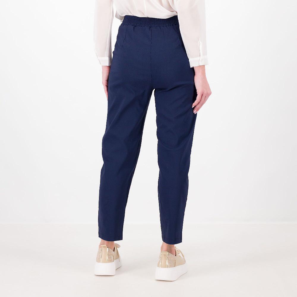 QVC LUCREZIA SCIORTINO Pantaloni A Carota In Tessuto Super-stretch Con Motivo Pieghe Made In Italy