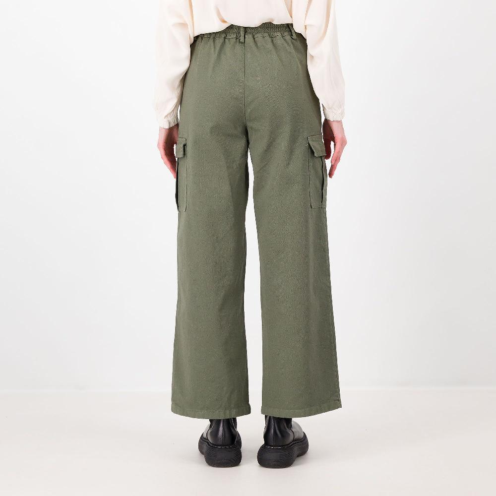 QVC LUCREZIA SCIORTINO Pantaloni A Palazzo Gabardina Stretch Tasche Cargo Made In Italy
