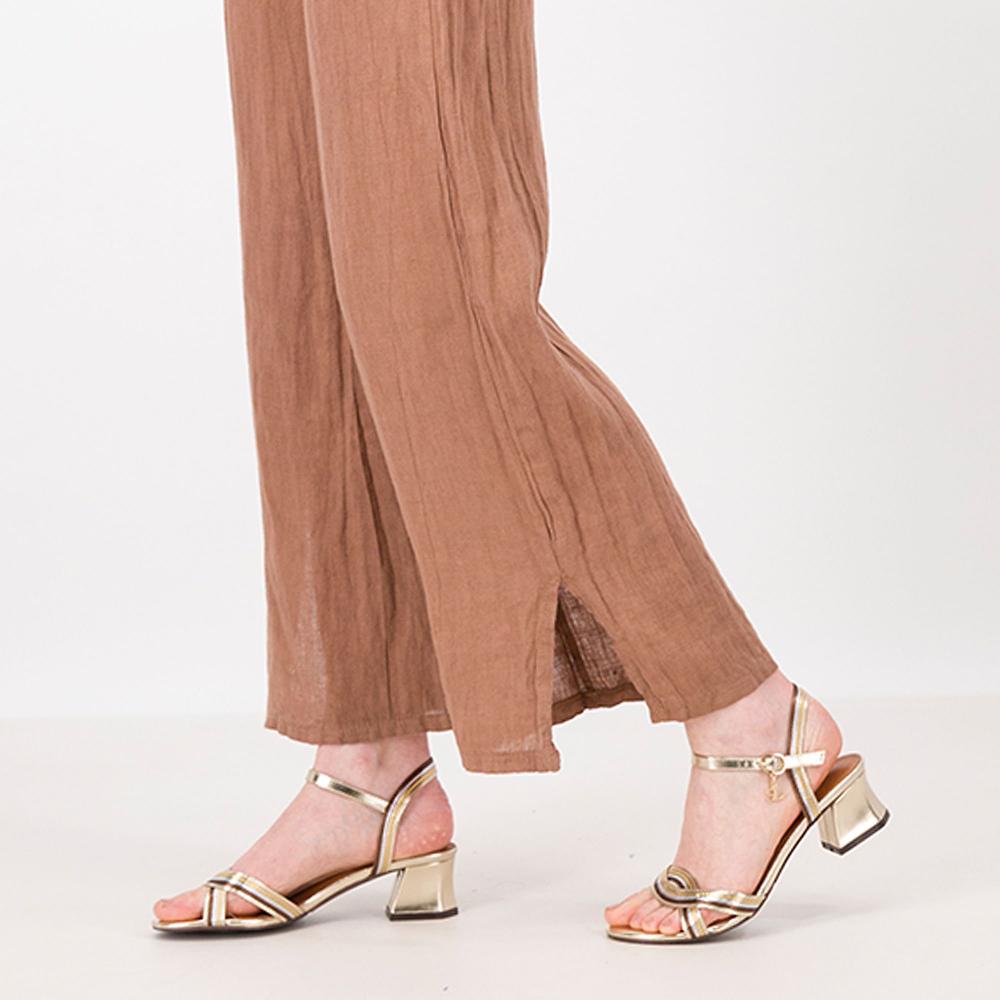 QVC LUCREZIA SCIORTINO Pantaloni Ampi In Lino Con Spacchi