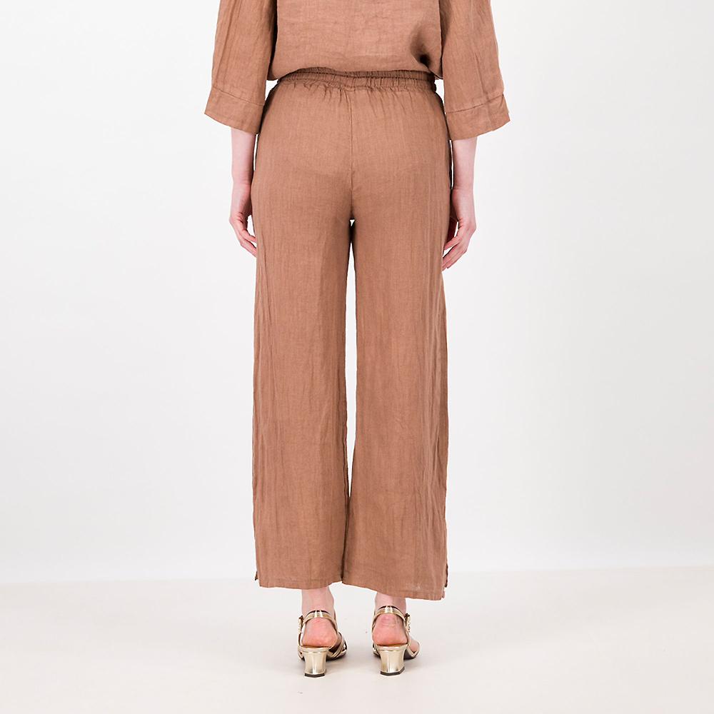 QVC LUCREZIA SCIORTINO Pantaloni Ampi In Lino Con Spacchi
