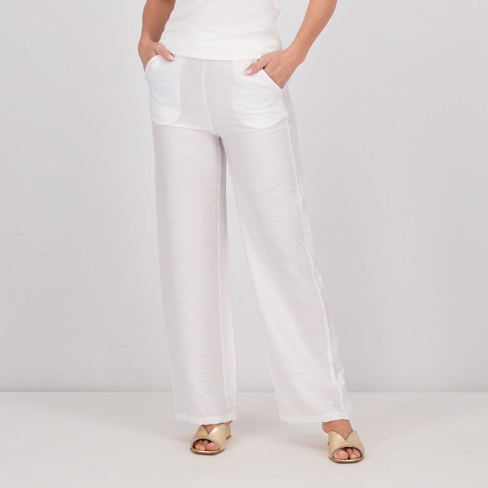 QVC LUCREZIA SCIORTINO Pantaloni ampi in tessuto fiammato e stropicciato