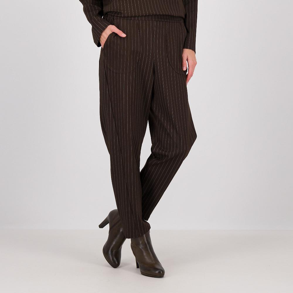 QVC LUCREZIA SCIORTINO Pantaloni balloon in punto Milano gessato