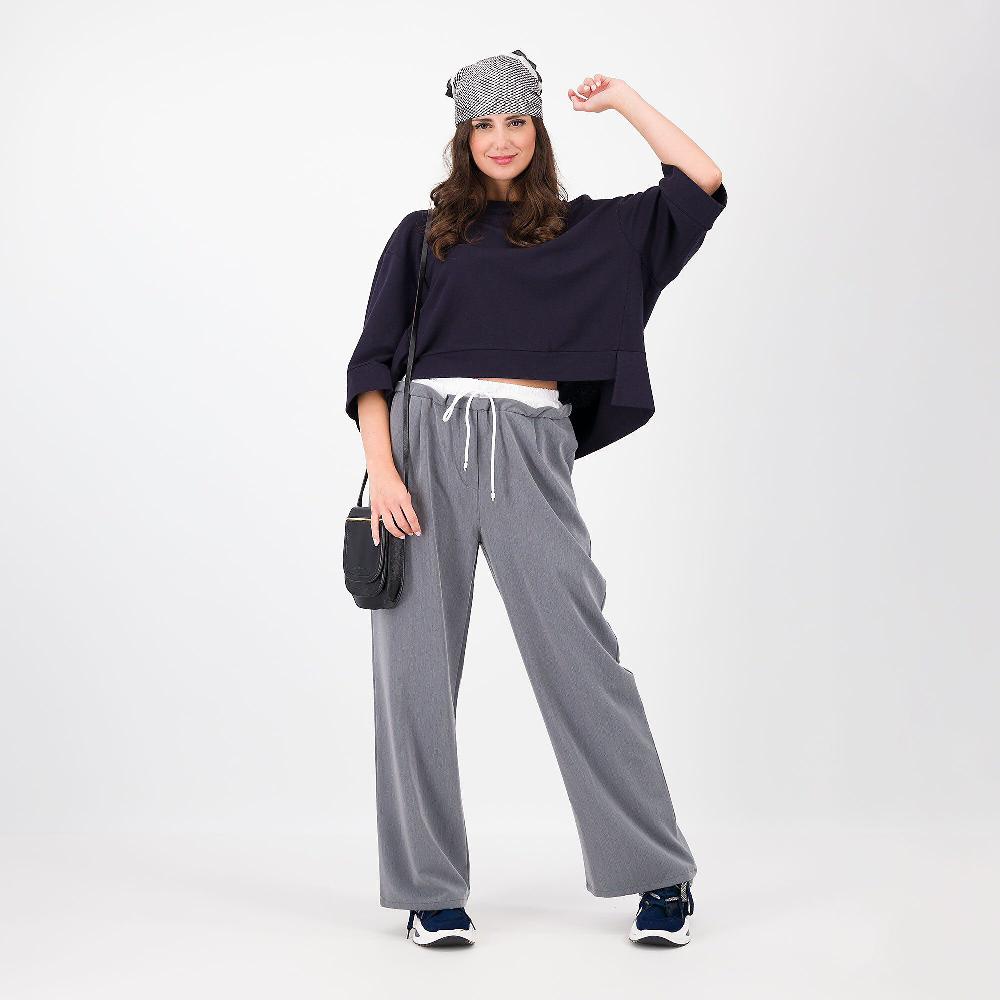 QVC LUCREZIA SCIORTINO Pantapalazzo In Twill Vita Tela Paracadute