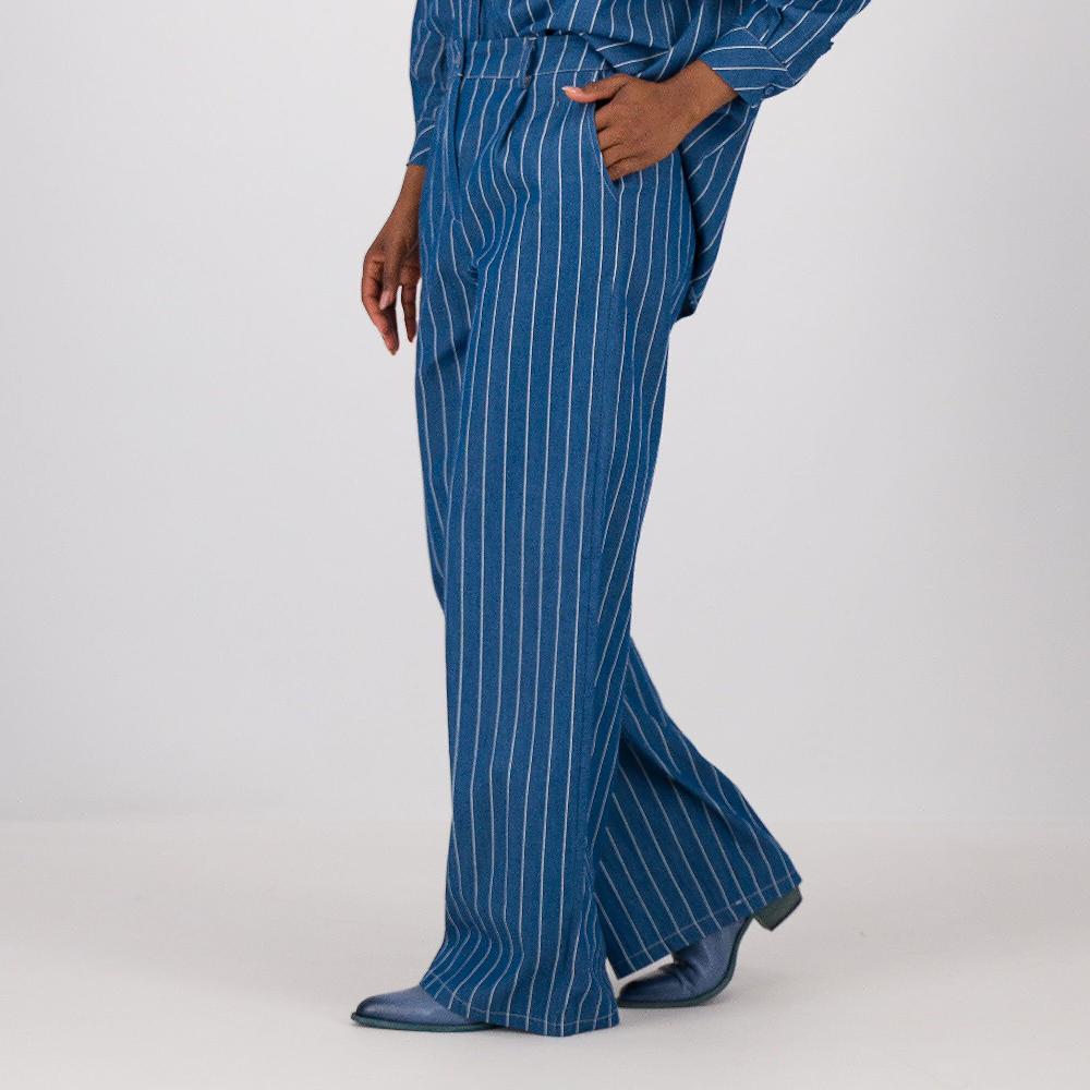QVC LUCREZIA SCIORTINO Pantapalzzo In Tencel Gessato