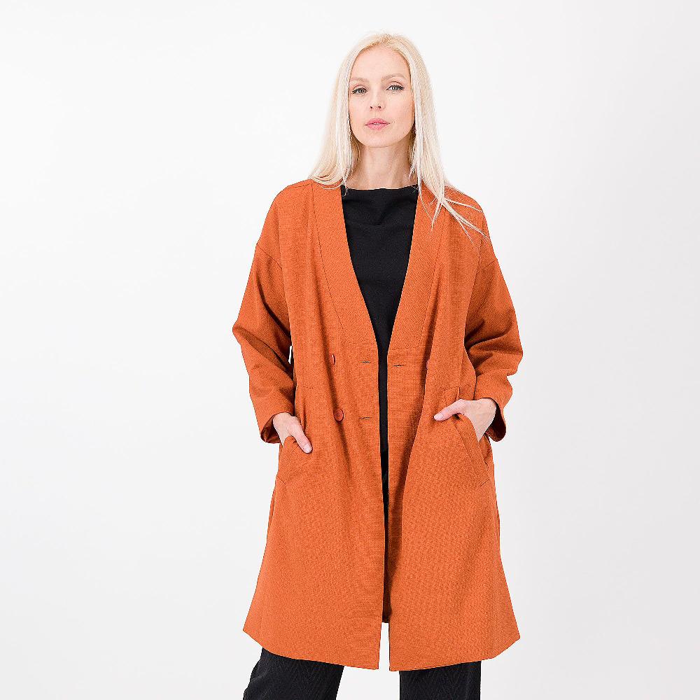 QVC LUCREZIA SCIORTINO Spolverino In Tessuto Crépe Fiammato