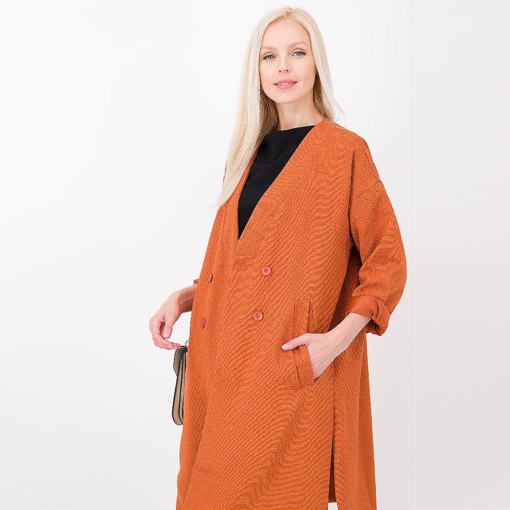 QVC LUCREZIA SCIORTINO Spolverino In Tessuto Crépe Fiammato