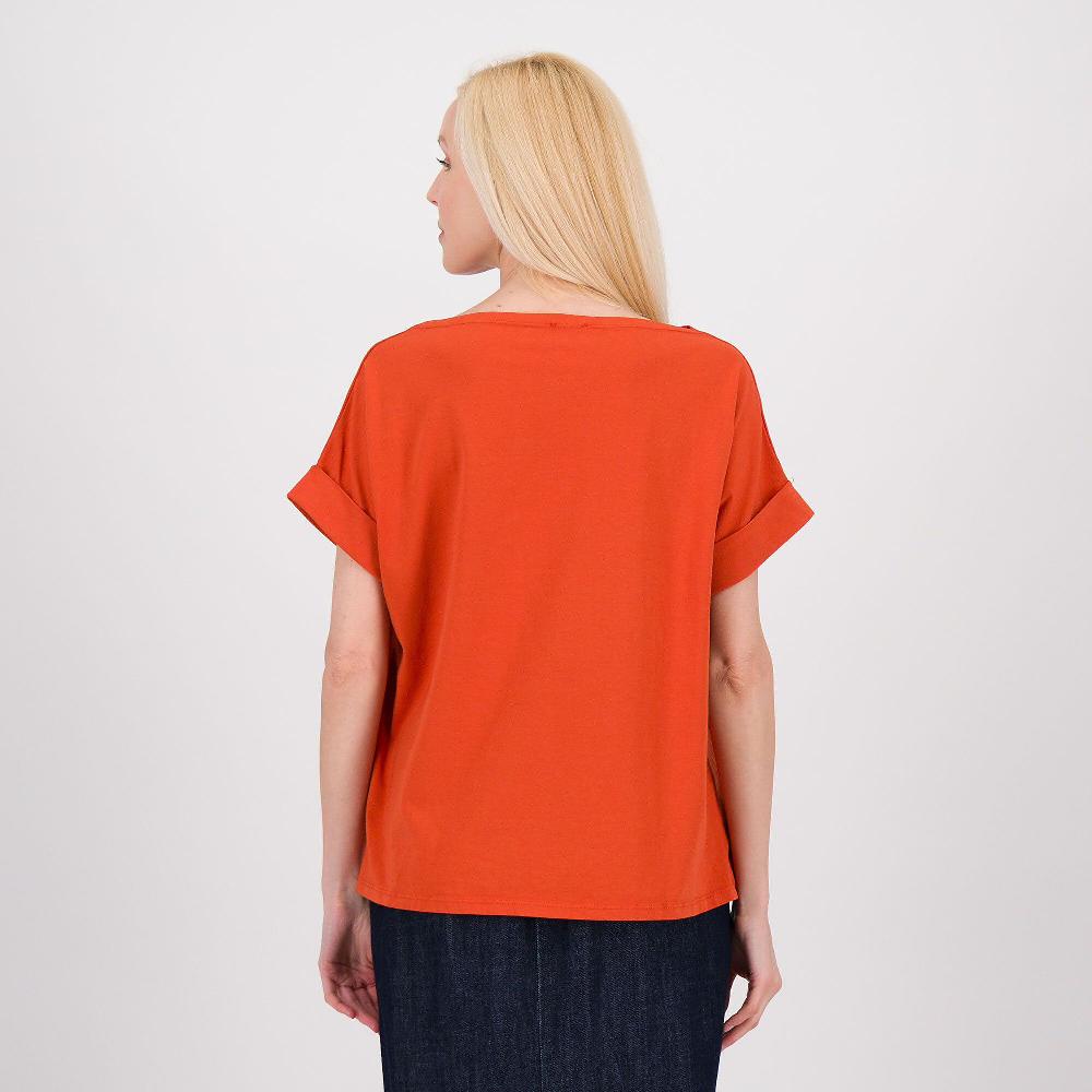QVC LUCREZIA SCIORTINO T-shirt In Jersey Di Cotone Tinto Capo