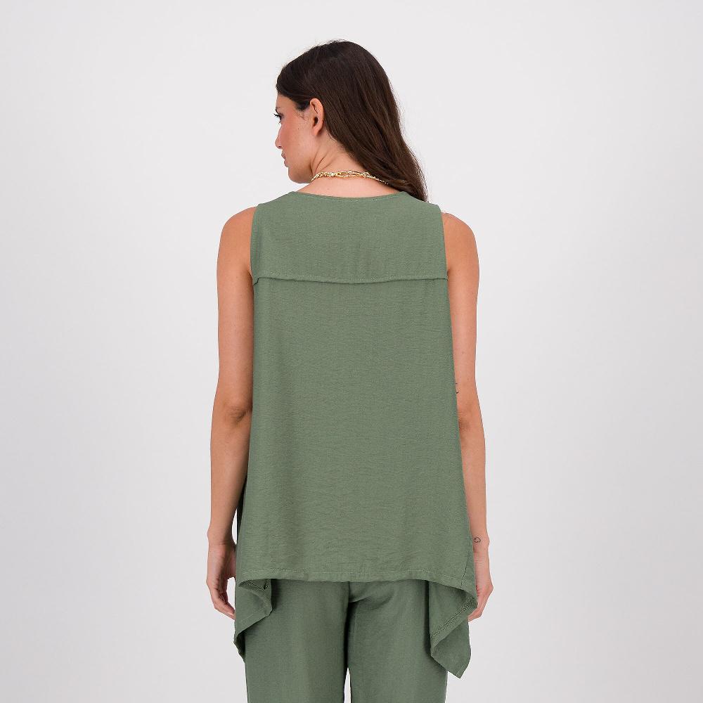 QVC LUCREZIA SCIORTINO Top Smanicato Con Balza Al Fondo