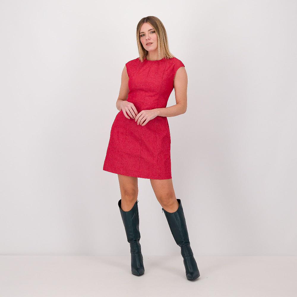 QVC M’ama Abito a tubino in jeans con maniche corte