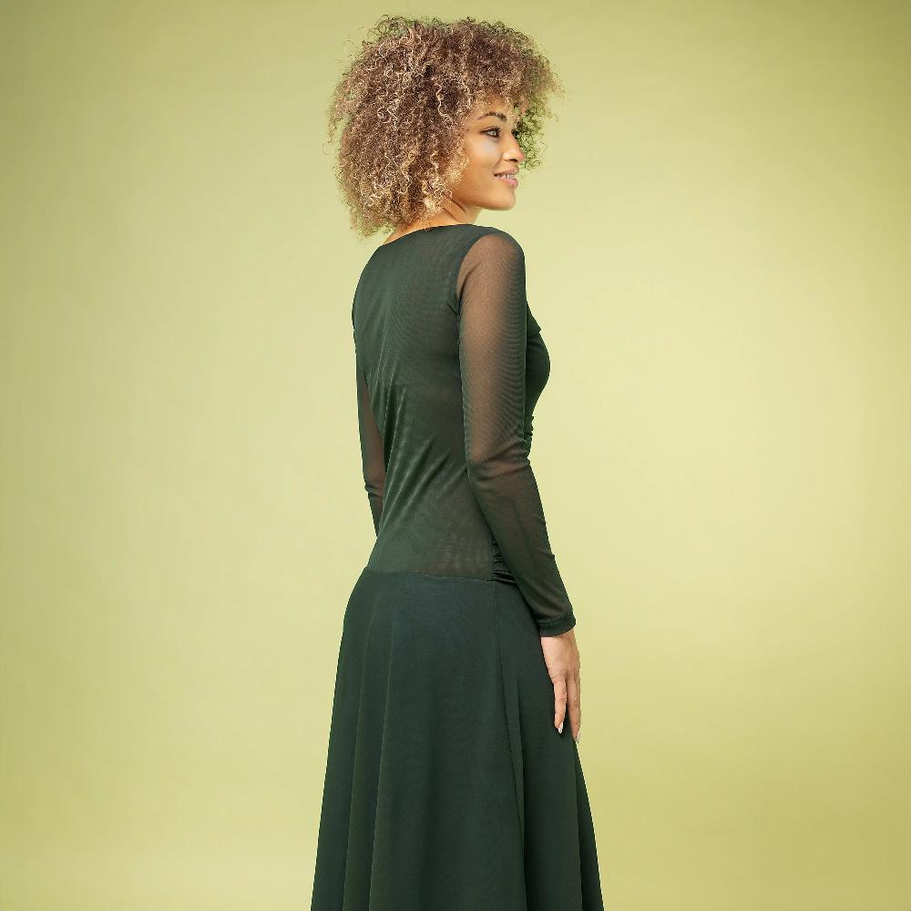QVC M’ama Abito Lungo In Tulle Doppiato Con Gonna Mezzaruota