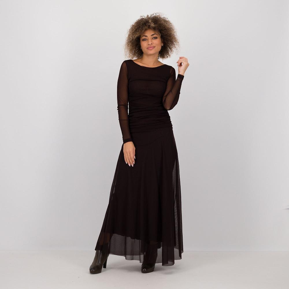 QVC M’ama Abito lungo in tulle doppiato con gonna mezzaruota
