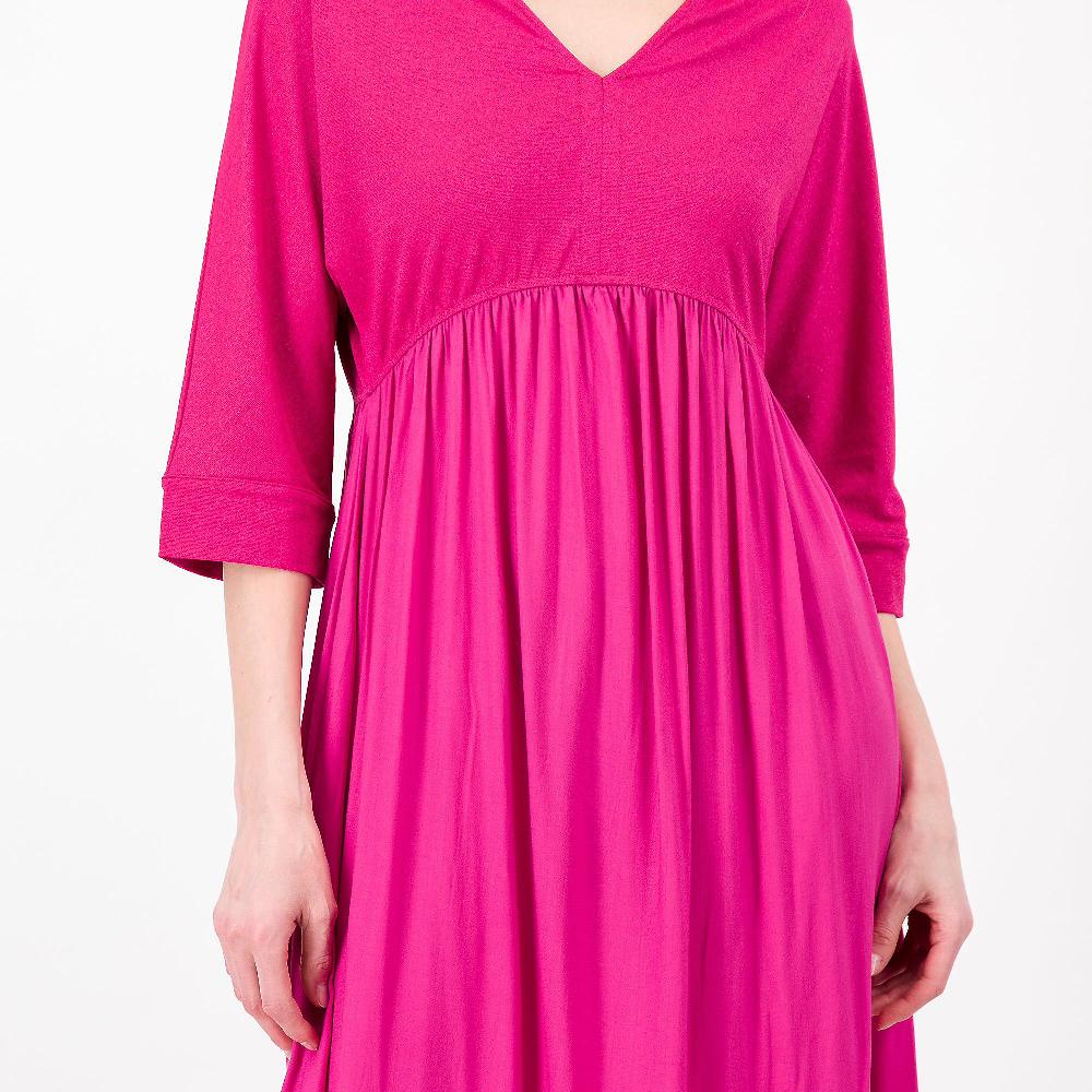 QVC M'ama Abito Midi In Jersey Lamé E Viscosa Crépe Taglia Petite