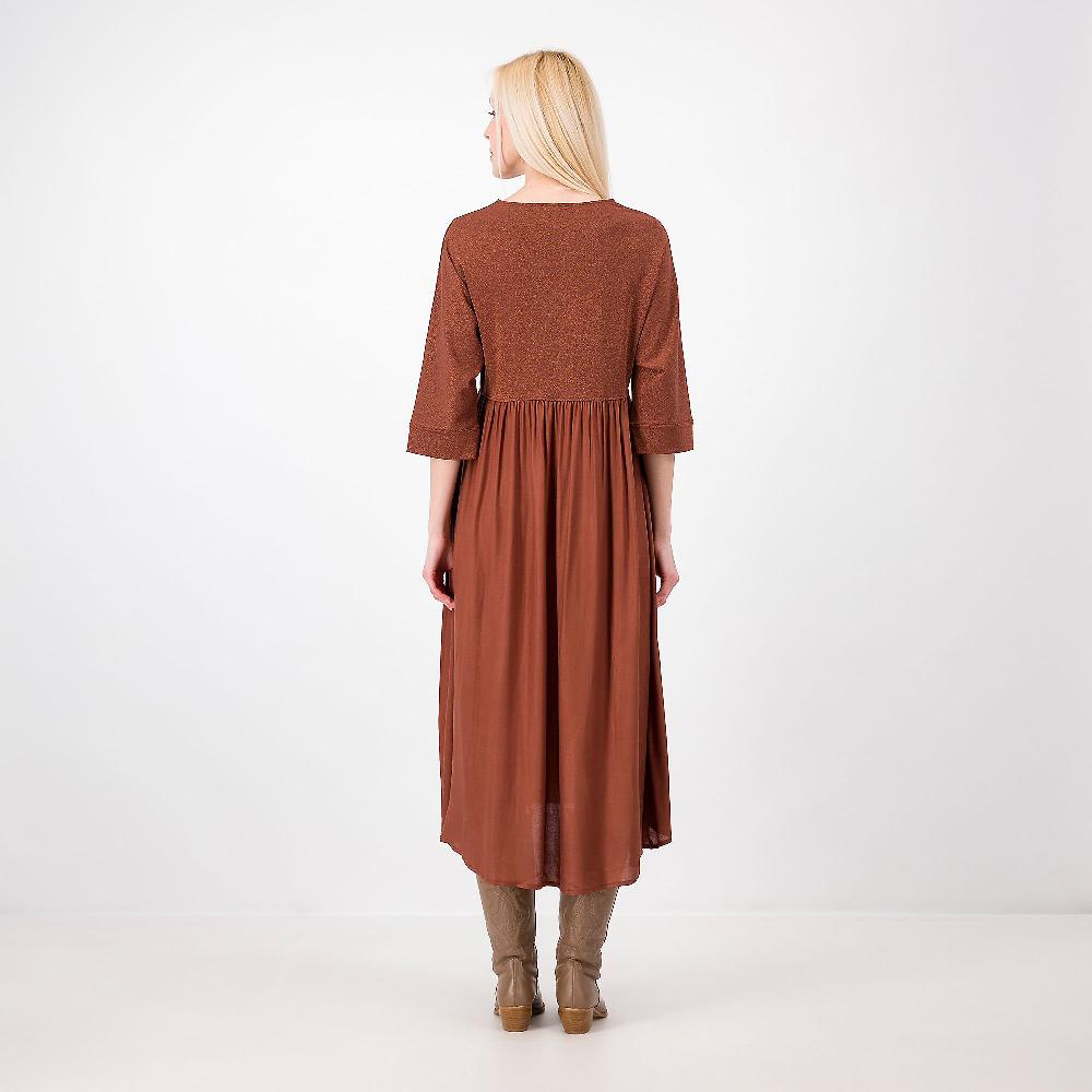 QVC M'ama Abito Midi In Jersey Lamé E Viscosa Crépe Taglia Petite