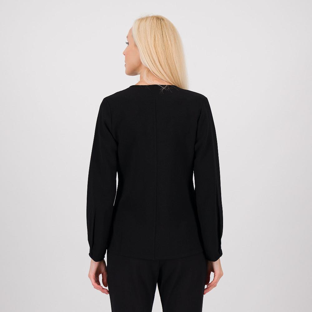 QVC M’ama Blusa In Creponne Con Scollo A V E Maniche Lunghe