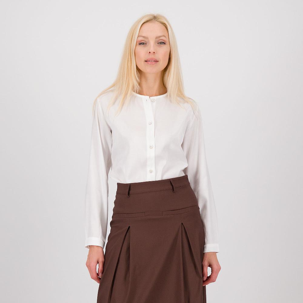 QVC M’ama Camicia girocollo in raso di viscosa cangiante