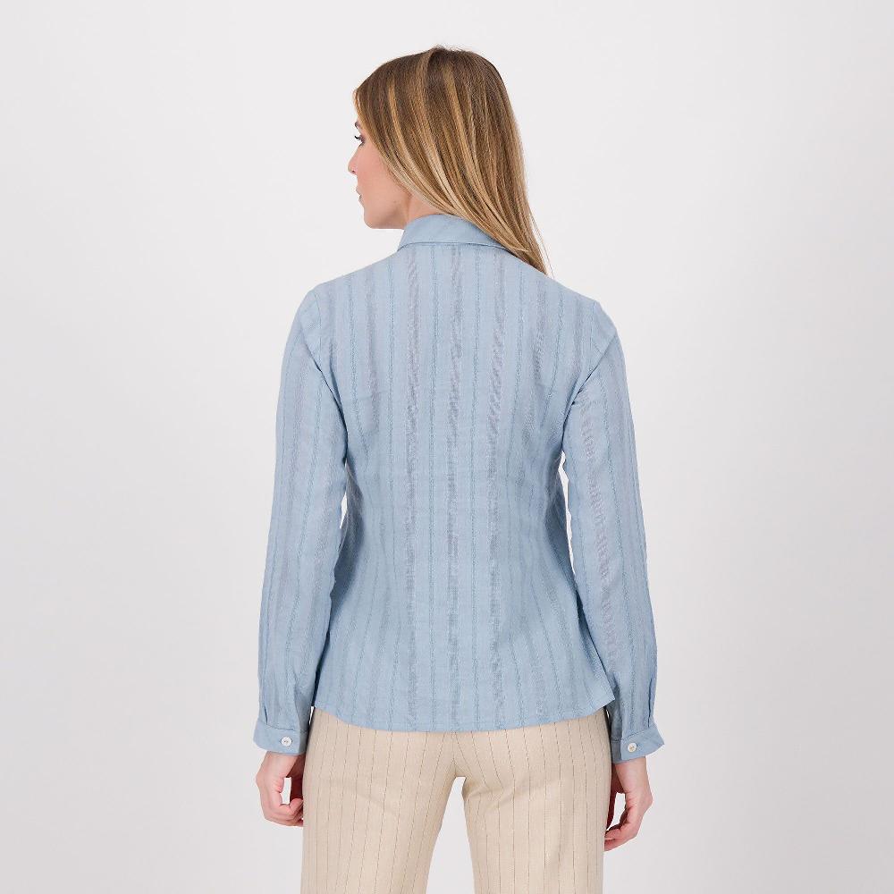 QVC M’ama Camicia In Cotone A Righe Con Maniche Lunghe