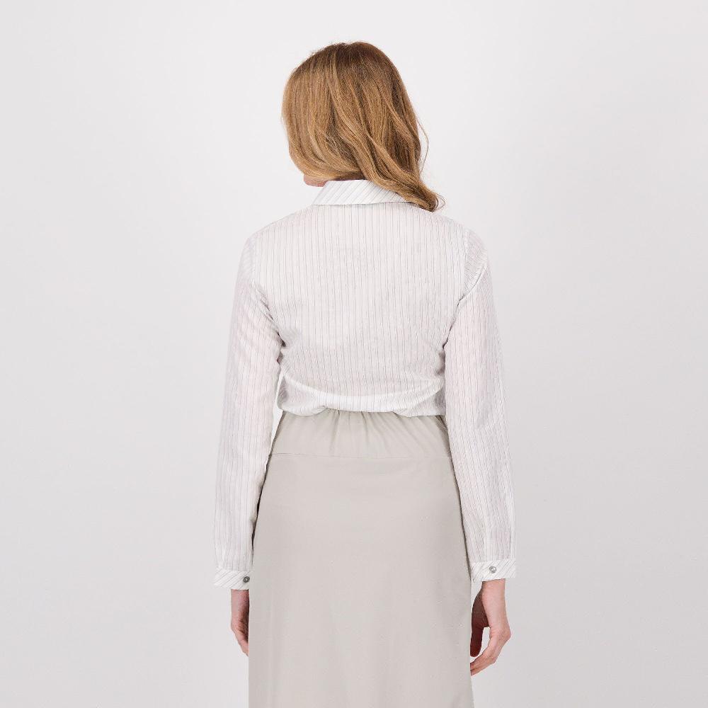 QVC M’ama Camicia In Misto Modal Con Maniche Lunghe