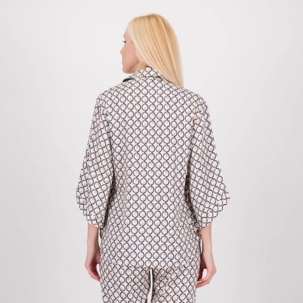 QVC M’ama Camicia In Raso Fantasia Con Maniche Kimono