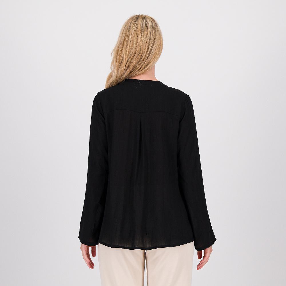 QVC M’ama Camicia In Viscosa Con Collo Coreano E Maniche Lunghe
