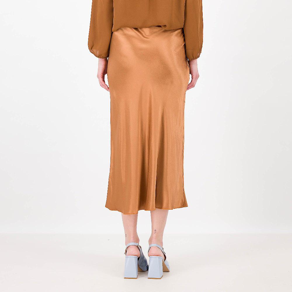 QVC M’ama Gonna Longuette Raso 100% Viscosa Vita Elasticata Made In Italy