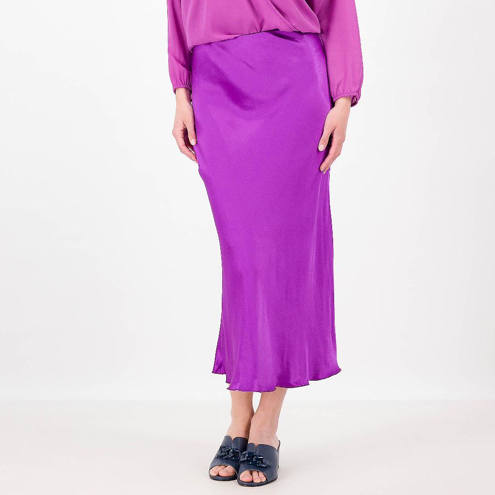 QVC M’ama Gonna longuette Raso 100% viscosa Vita elasticata Made in Italy