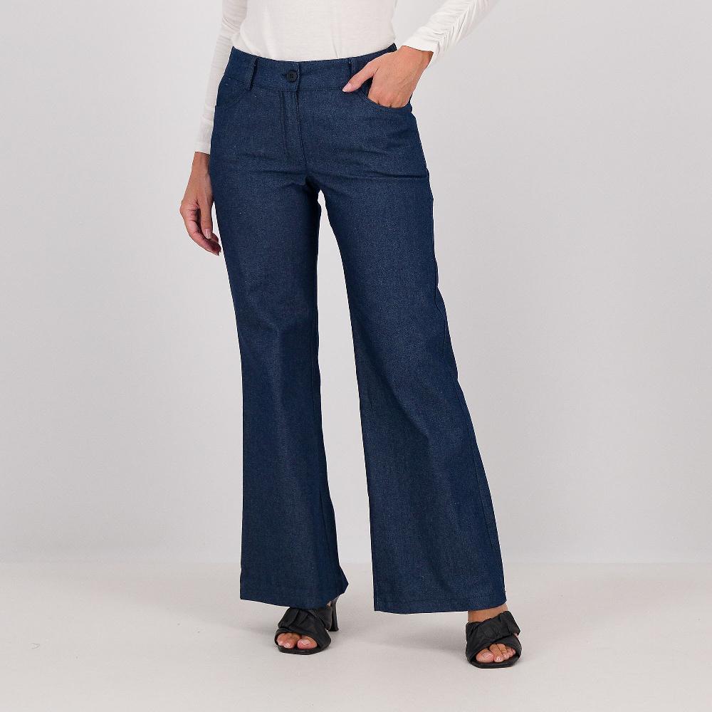 QVC M’ama Jeans gamba ampia lunghezza al tallone con tasche