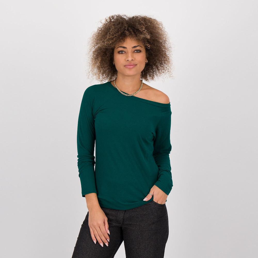 QVC M’ama Maglia basic in misto viscosa con scollo a barca