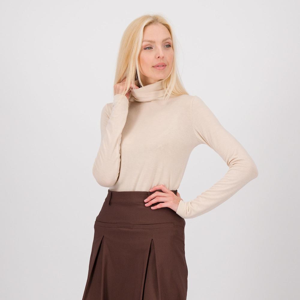 QVC M’ama Maglia dolcevita a maniche lunghe misto viscosa e lana