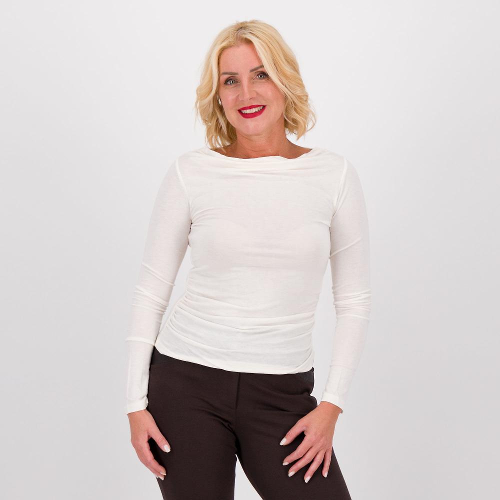 QVC M’ama Maglia tinta unita in filato misto viscosa e lana merino
