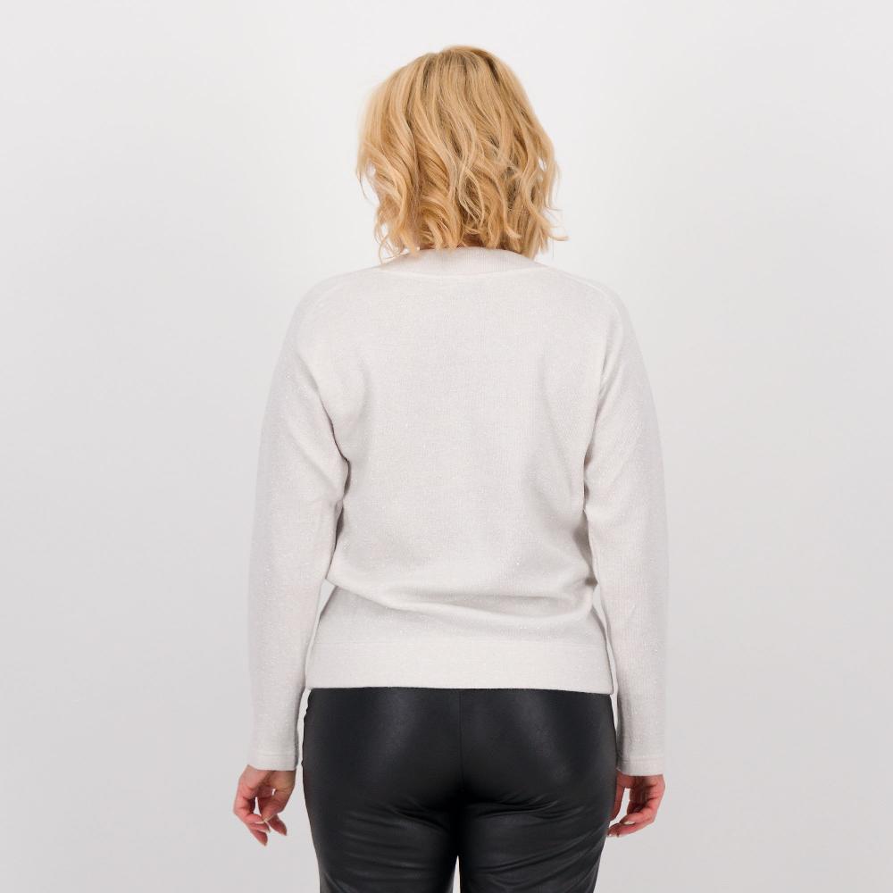 QVC M’ama Maglioncino In Maglia Mano Cashmere Con Filo Lamé
