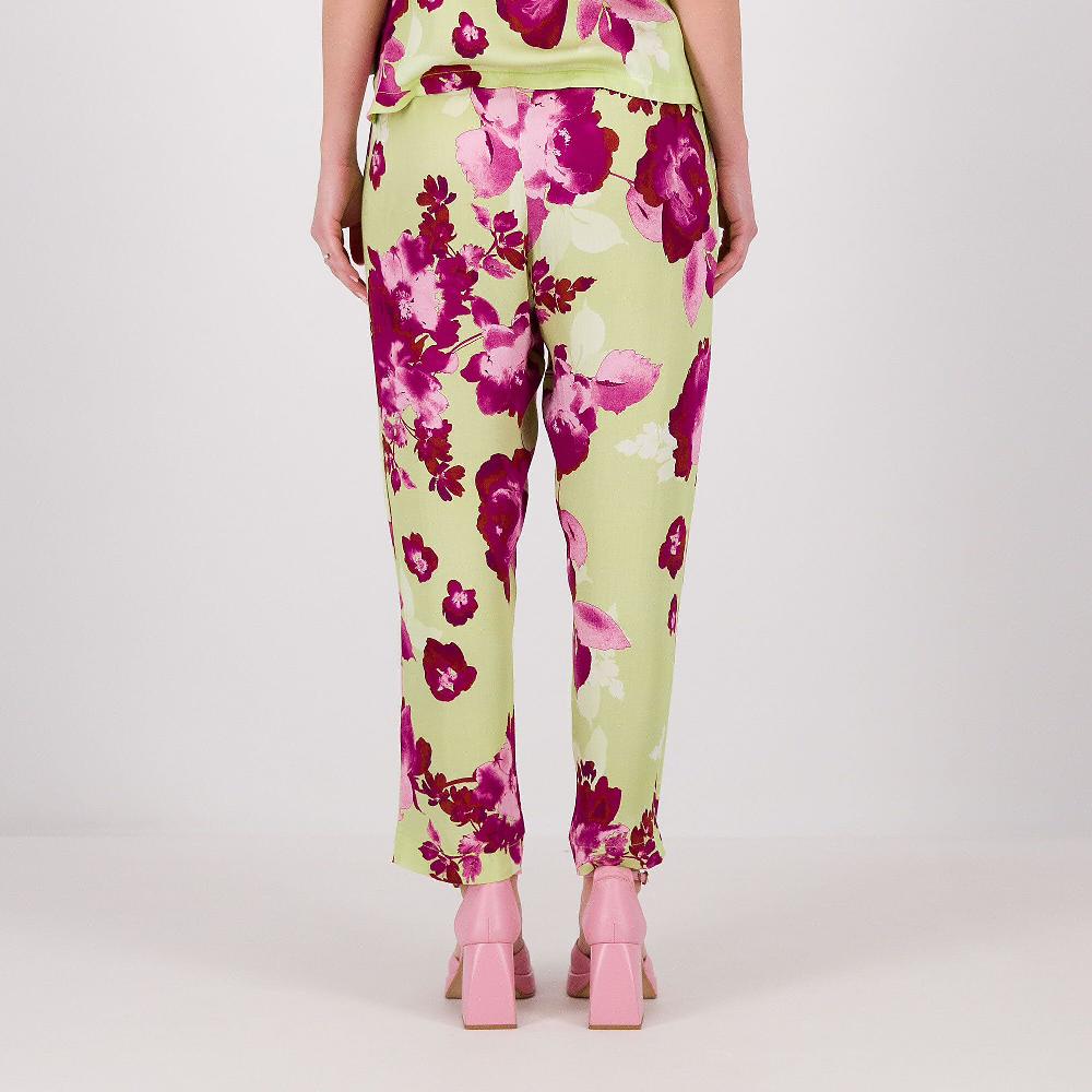 QVC M’ama Pantaloni A Fiori In Viscosa Con Elastico