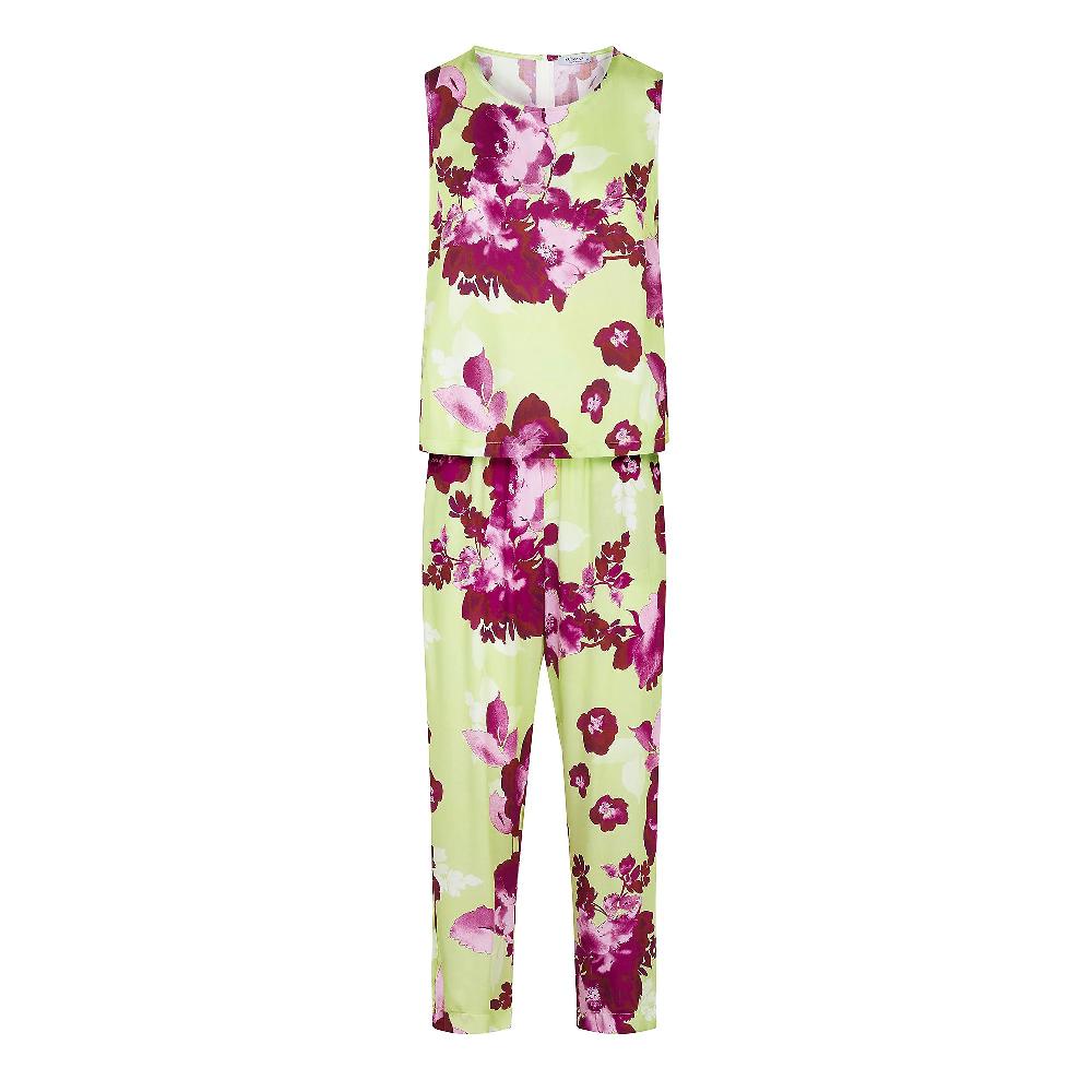 QVC M’ama Pantaloni A Fiori In Viscosa Con Elastico