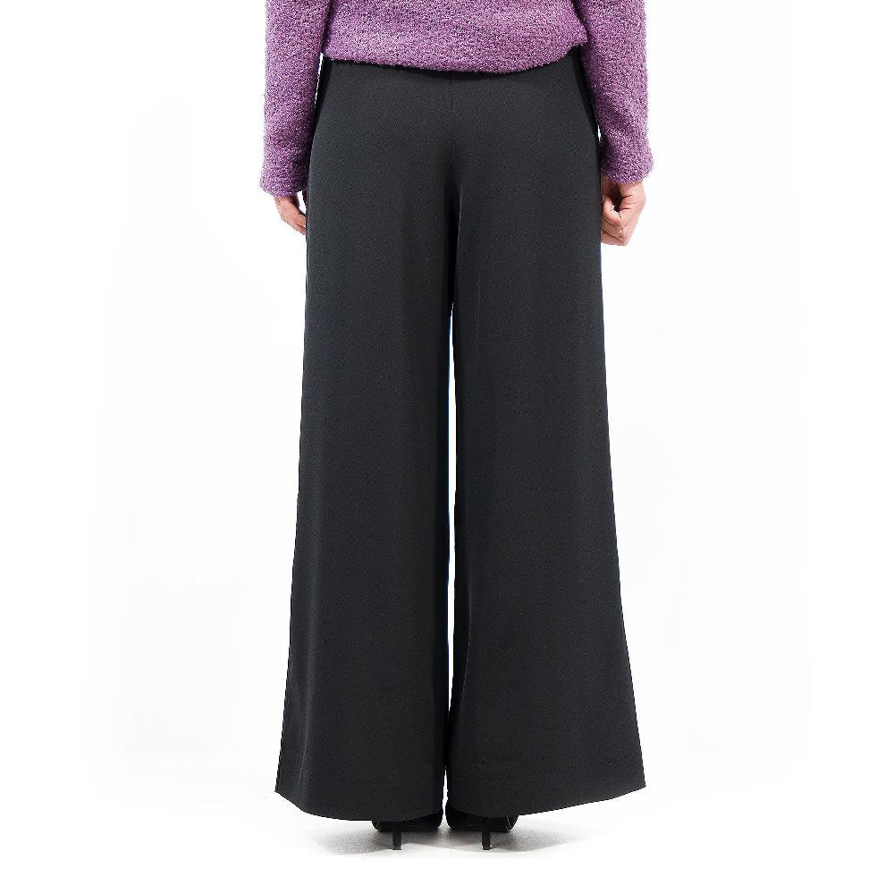 QVC M'ama Pantaloni A Gamba Ampia In Tessuto Fluido Con Pinces