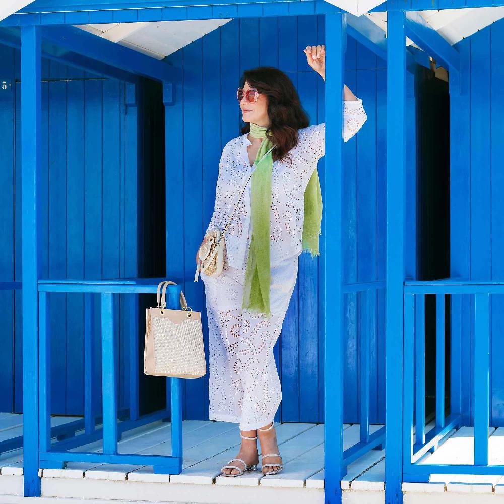 QVC M’ama Pantaloni Ampi In Pizzo Sangallo Con Fodera