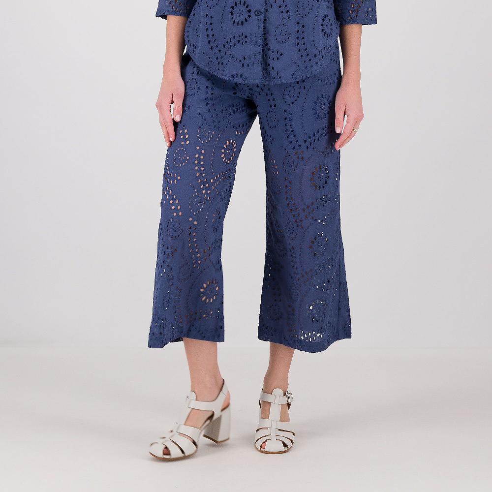 QVC M’ama Pantaloni ampi in pizzo Sangallo con fodera