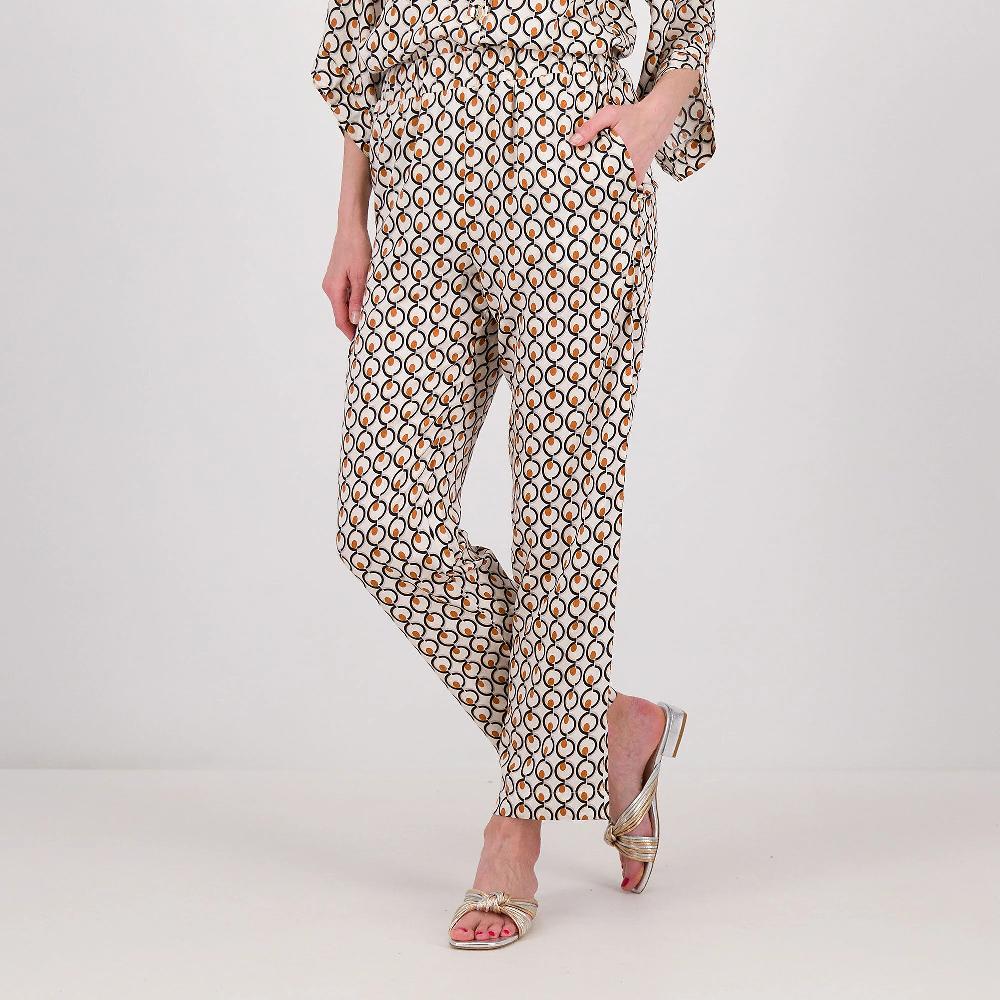 QVC M’ama Pantaloni Ampi In Raso Fantasia Con Elastico