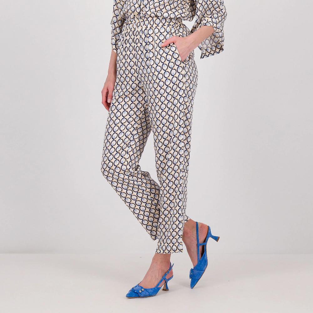 QVC M’ama Pantaloni Ampi In Raso Fantasia Con Elastico