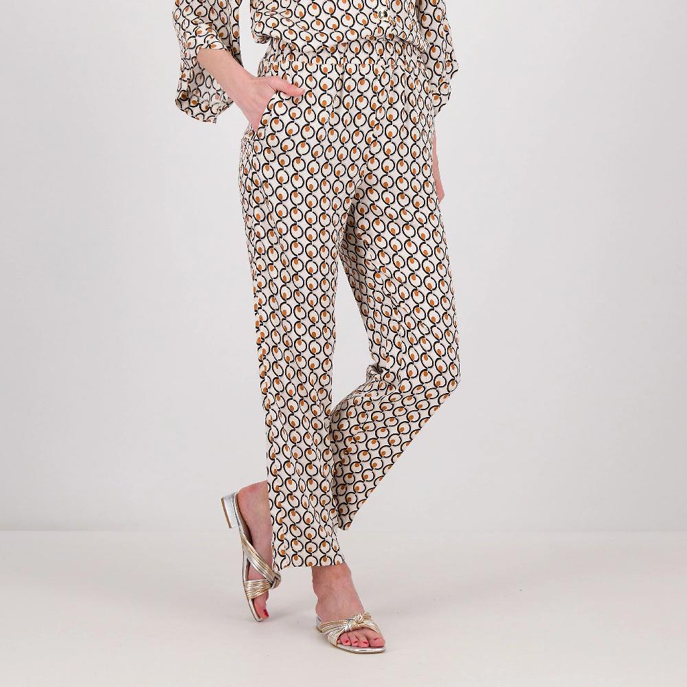 QVC M’ama Pantaloni ampi in raso fantasia con elastico