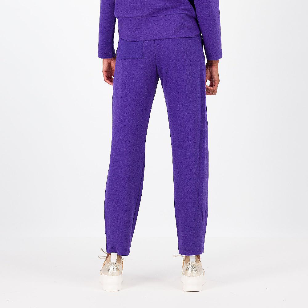 QVC M'ama Pantaloni Balloon In Felpa Di Cotone Stretch Dettagli Raso