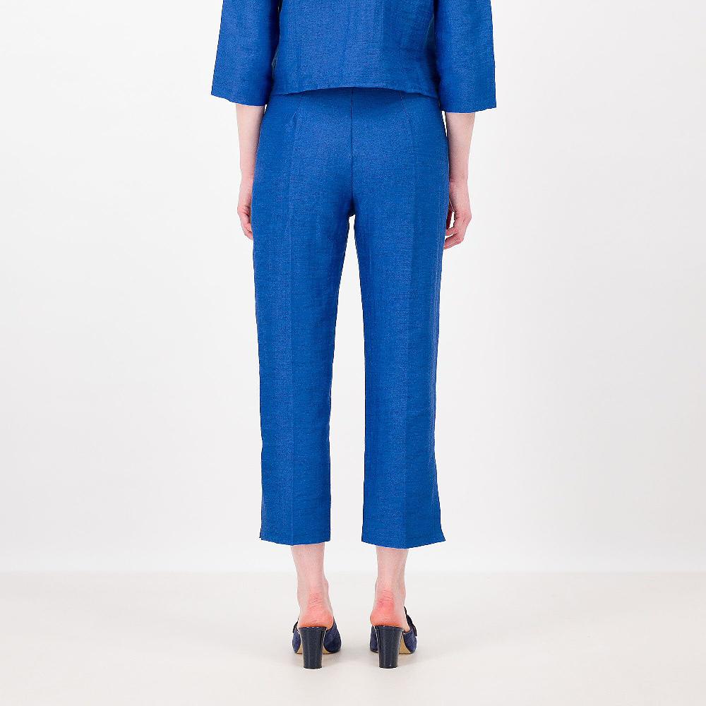 QVC M'ama Pantaloni Capri In Misto Lino Fiammato Con Spacchi