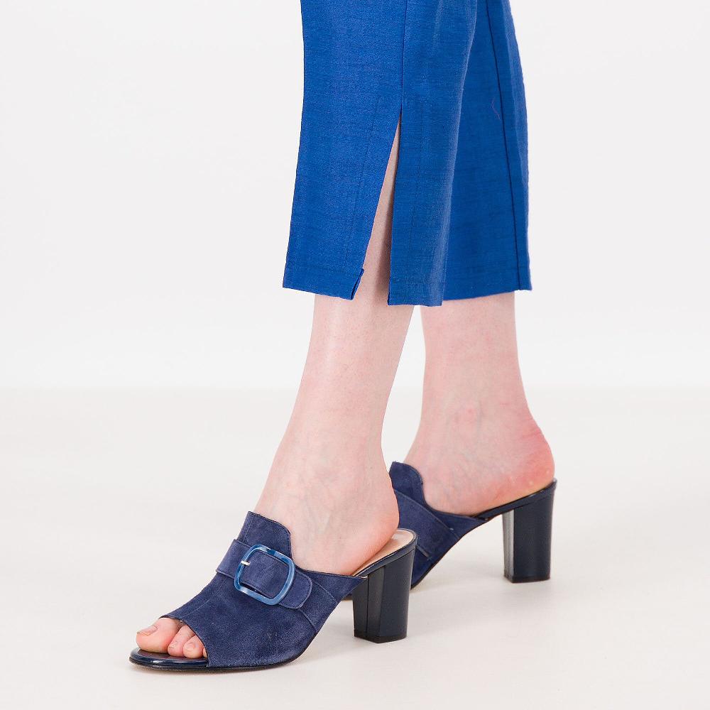 QVC M'ama Pantaloni Capri In Misto Lino Fiammato Con Spacchi