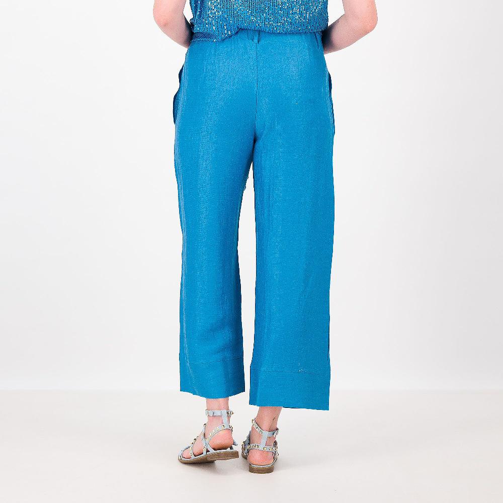 QVC M’ama Pantaloni Cropped In Misto Lino Effetto 3D Tasche Impunturate Made In Italy